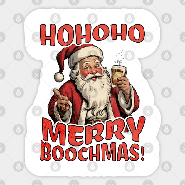 HOHOHO Merry Boochmas (kombucha) Sticker by TempoTees